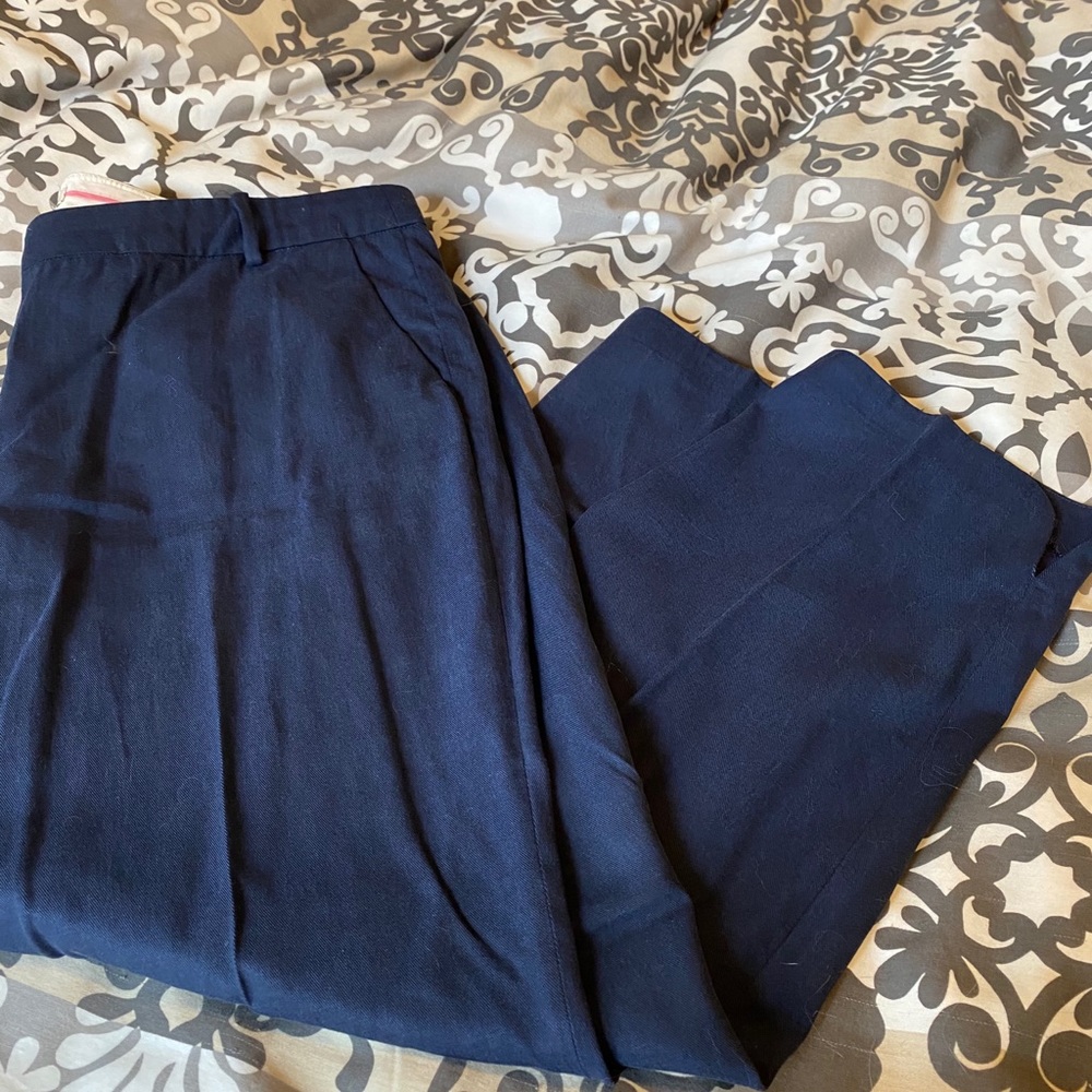 J Crew navy crop/ankle pants
